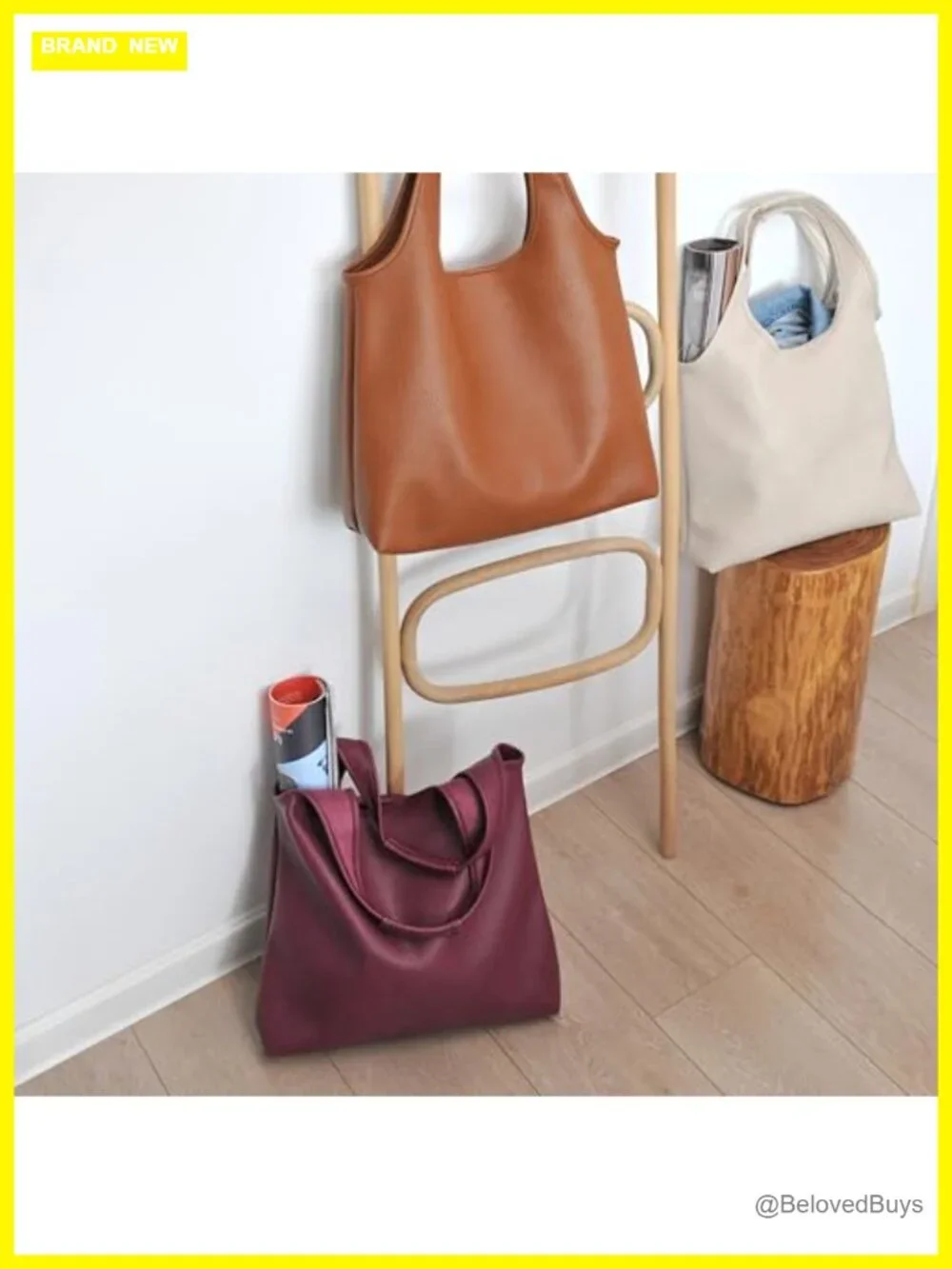 Oversized Slouchy Hobo Bag Soft Vegan Leather Tote for Shopping Work Travel